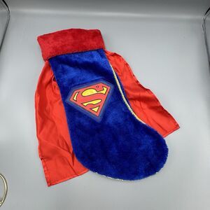 Kurt Alder TM DC Comics Superman Plush Like Fabric Cape Christmas Stocking 16" L